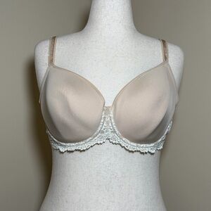 Wacoal Embrace Lace T-Shirt Bra 853191 Nude Beige 36DDD Underwire